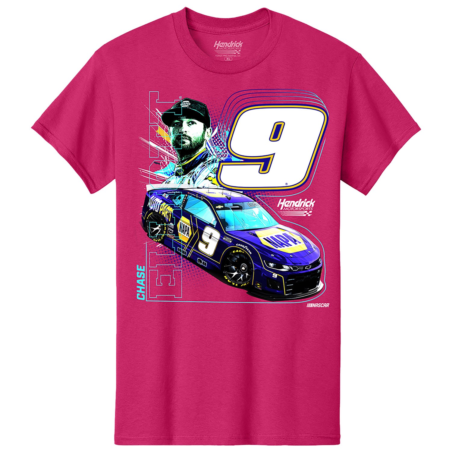 Youth Hendrick Motorsports Team Collection Pink Chase Elliott NAPA Car T-Shirt