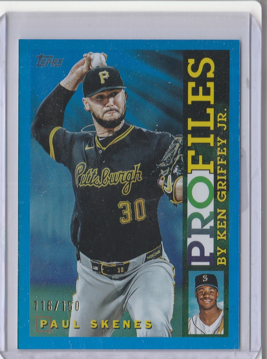 2026 TOPPS # TP-14 PAUL SKENES “PROFILES” BLUE 116/150 PITTSBURGH PIRATES 061626