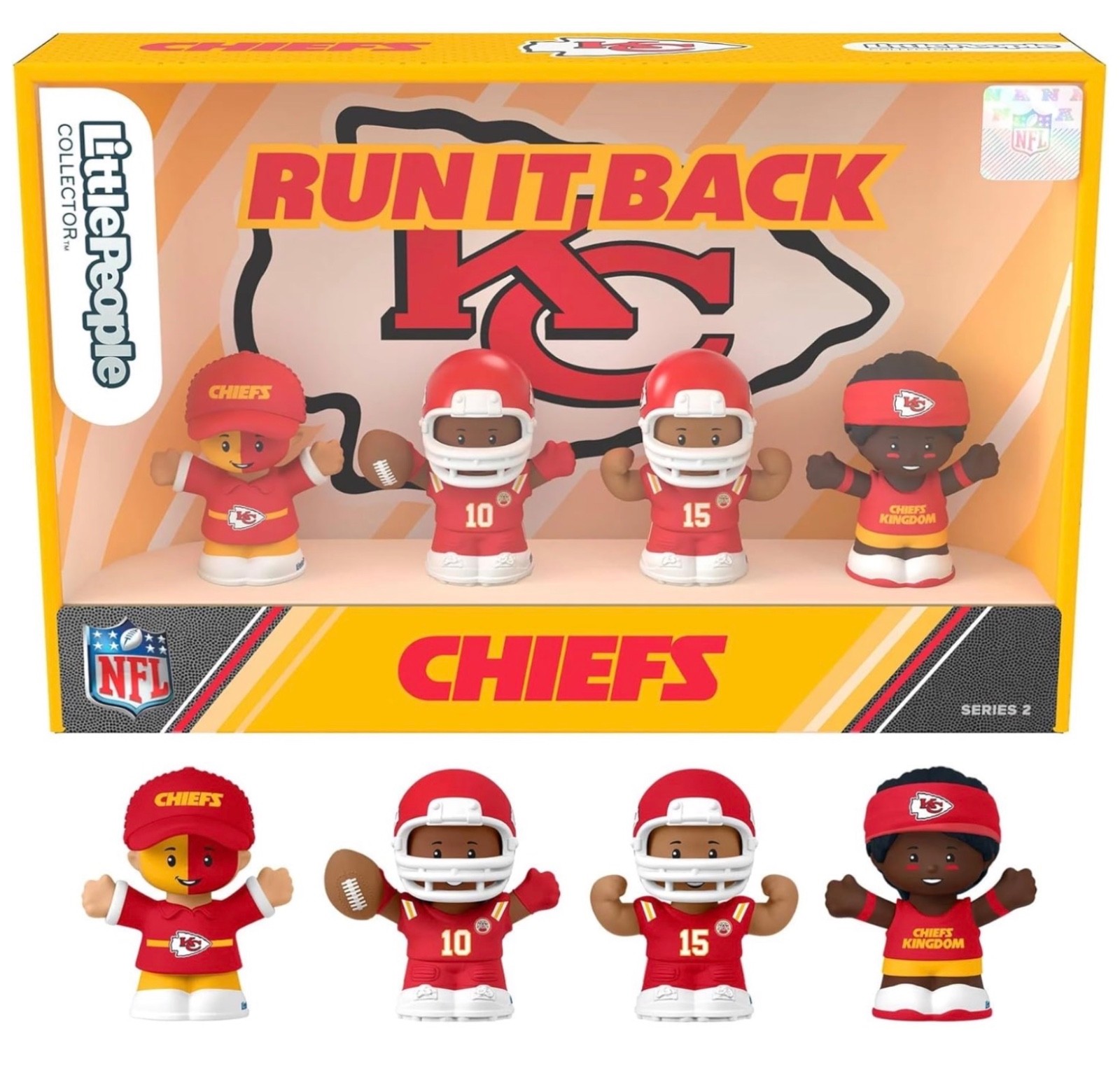 Kansas City Chiefs NFL Little People Collector Set Alternate Jersey Free Ship