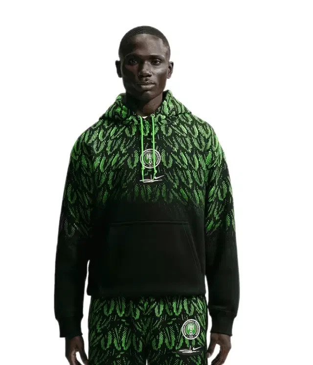 Nike x Nigeria × Slawn Men’s Fleece Pullover Hoodie IR5219-010 – New