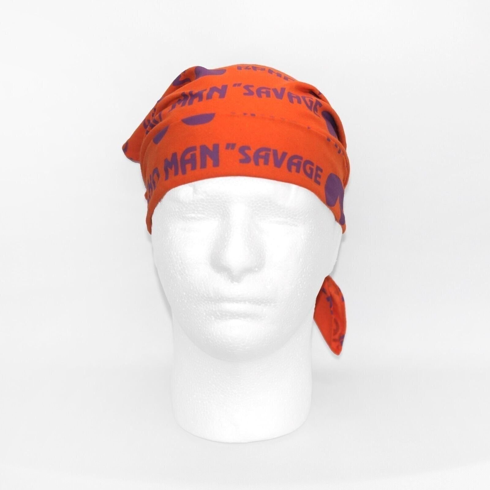 Macho Man Randy Savage Orange Print Bandana New