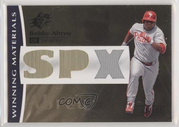 2008 SPx Winning Materials SPx 118/150 Bobby Abreu #WM-BA 03xg