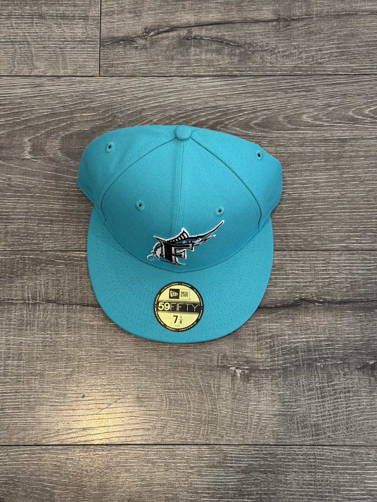 Florida Marlins MLB New Era Authentic Teal Fitted 59Fifty Baseball Hat New NWT