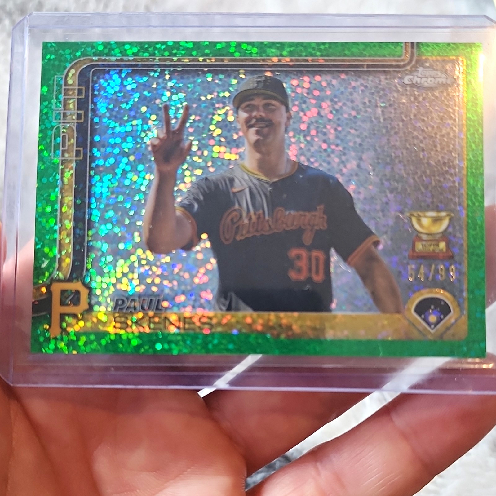Topps Chrome 2025 Paul Skenes Pittsburgh Pirates #300 Serial Numbered 54/99
