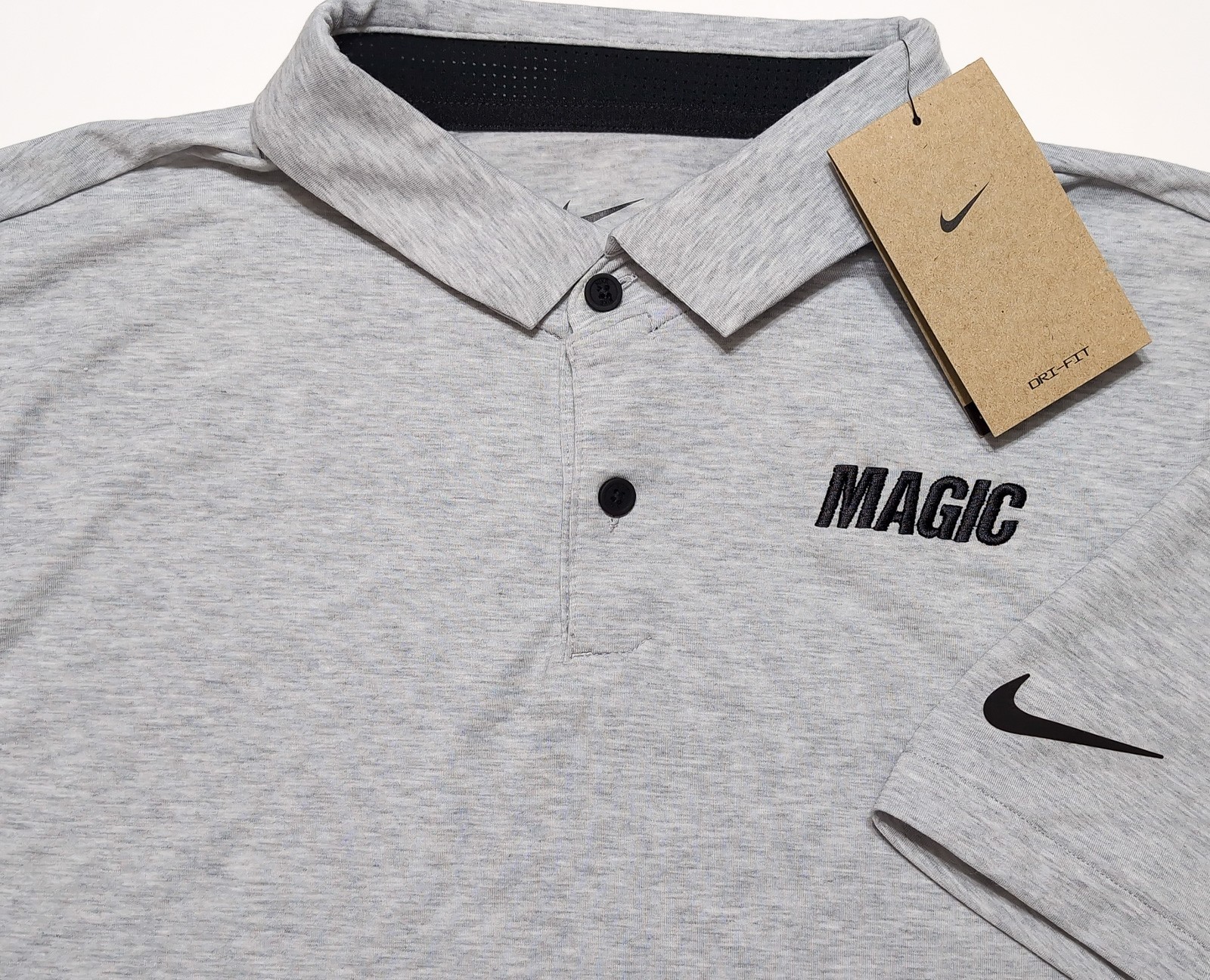 NIKE Orlando Magic NBA Polo Shirt Heather Gray Medium M ~ New