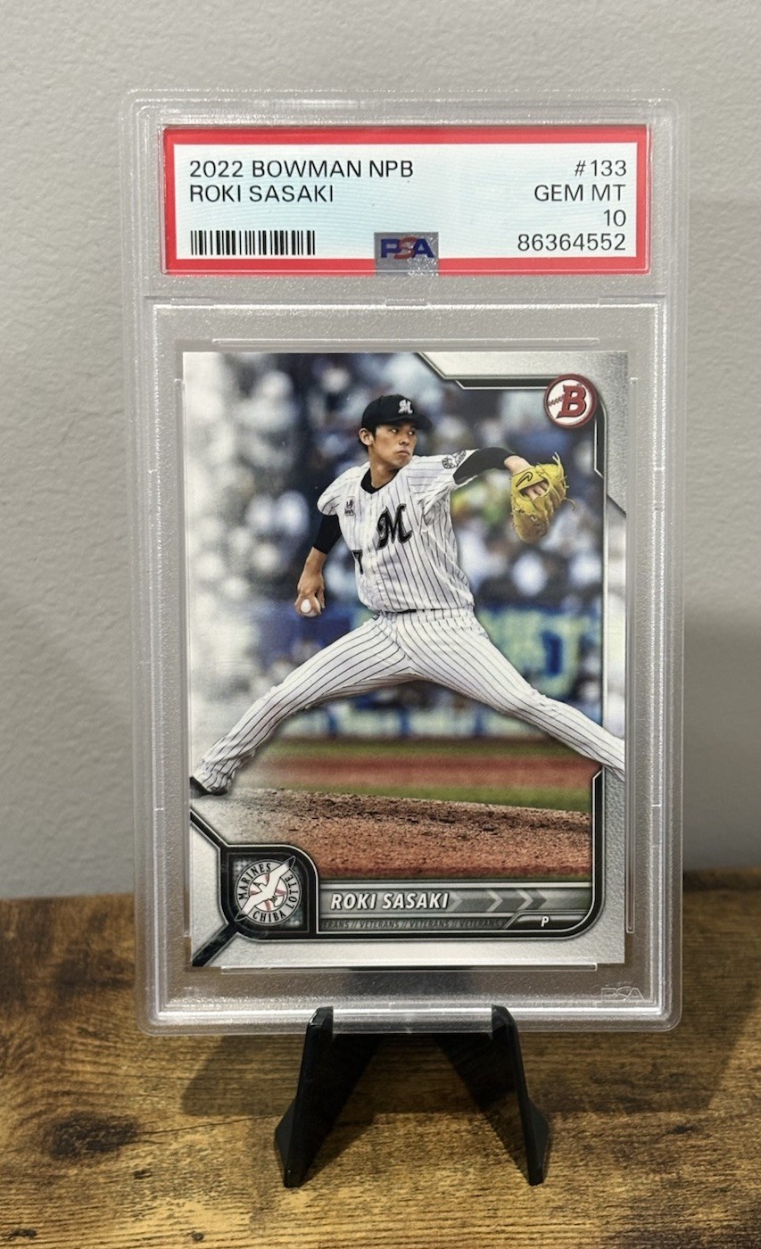 2022 Bowman NPB Nippon Professional Baseball – Roki Sasaki #133 PSA 10