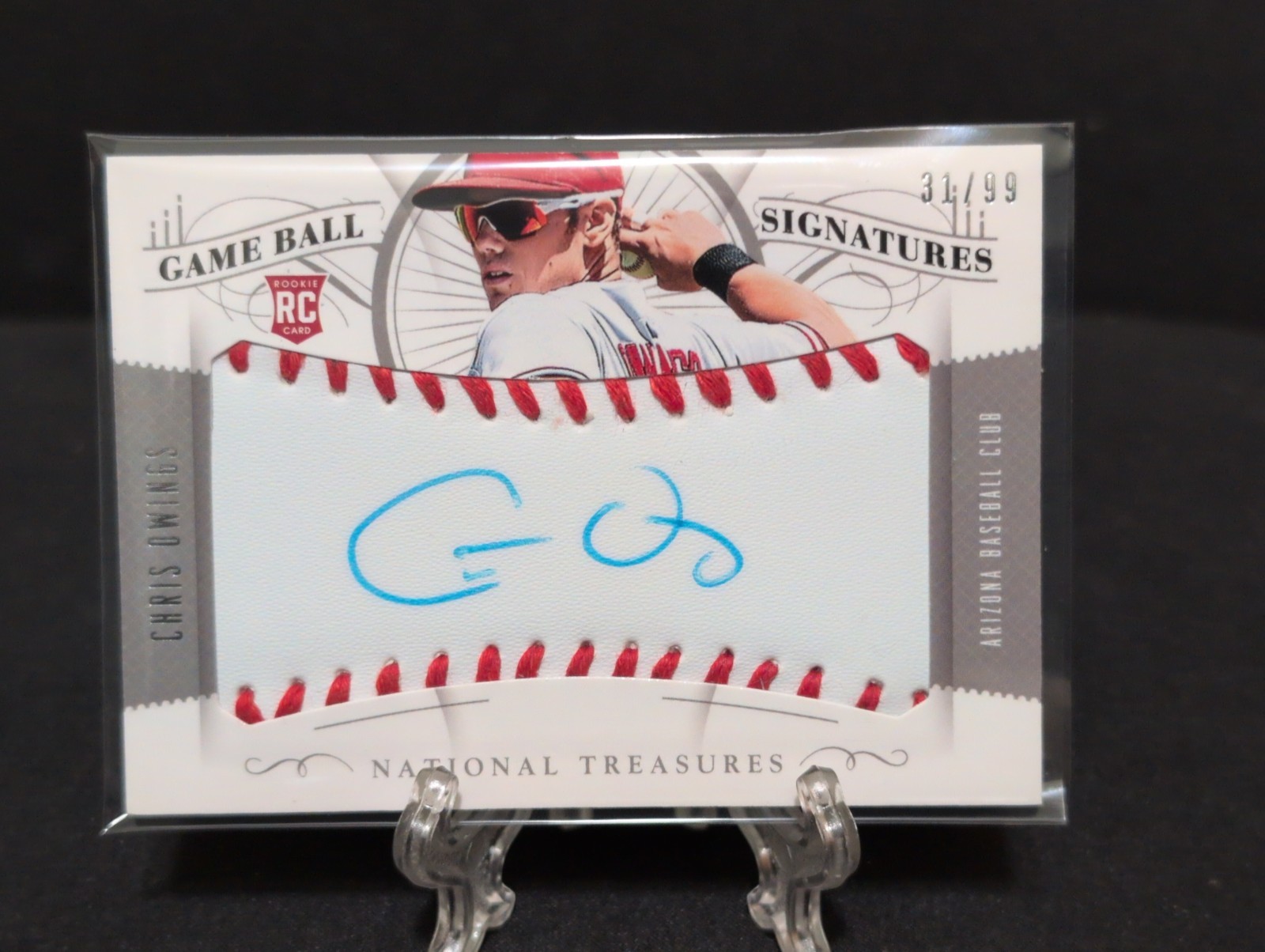 Chris Owings 2014 Panini National Treasures Game Ball Signatures /99 RC