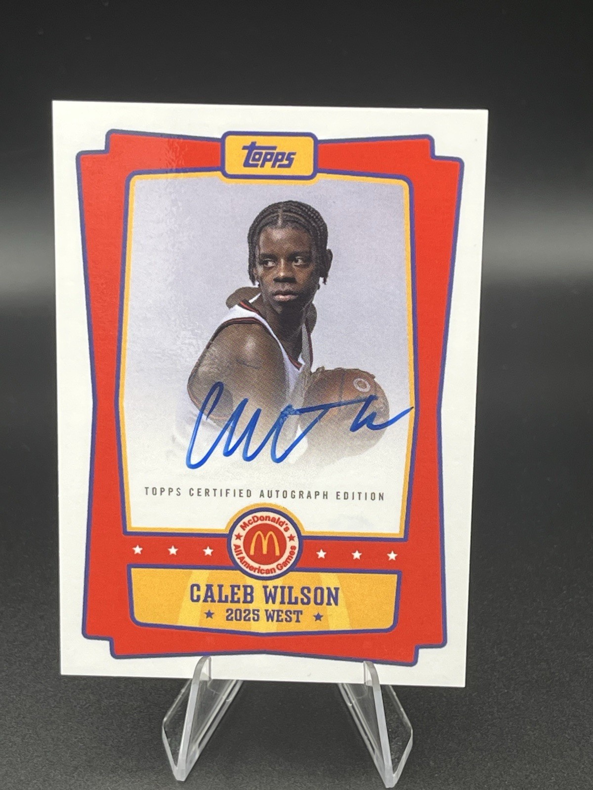 2025 Topps McDonalds All American – Event AUTO Caleb Wilson – ON CARD AUTO