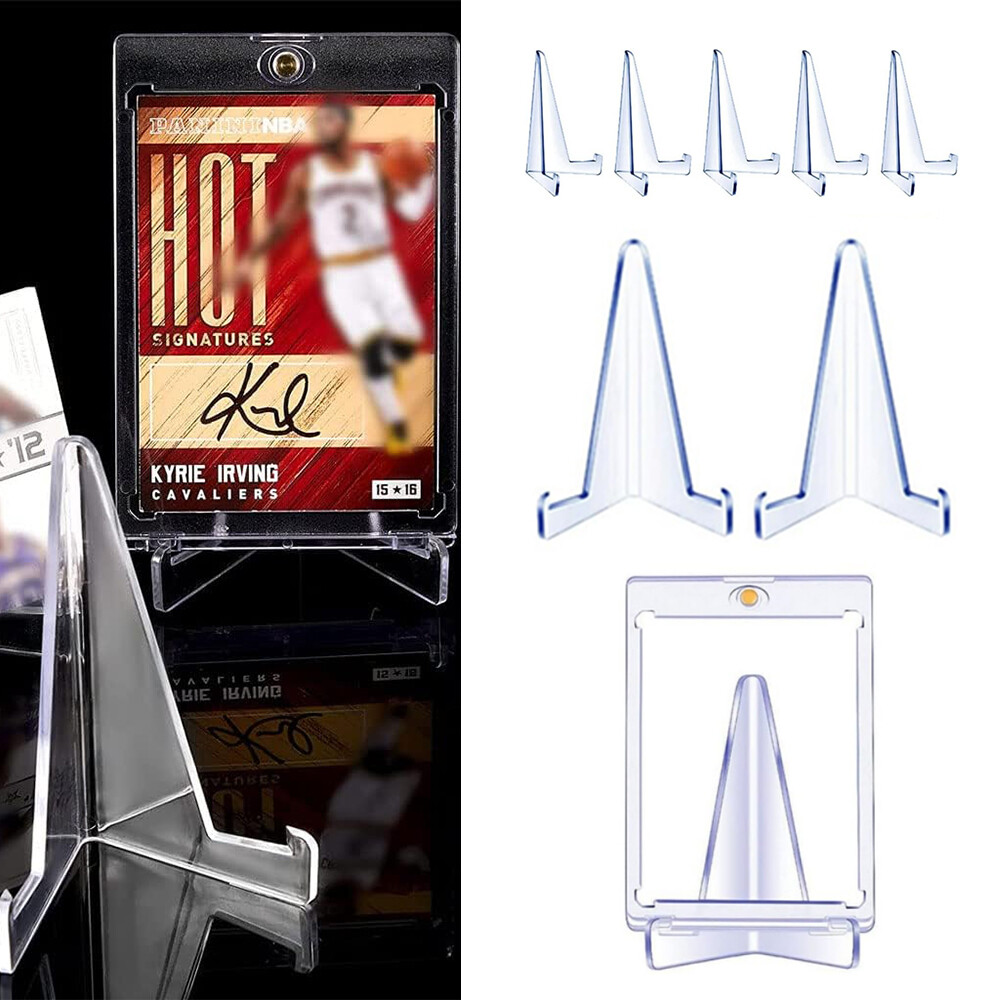 10-50PCS Clear Acrylic Trading Card Stands for Coins Sports Cards Display Holder