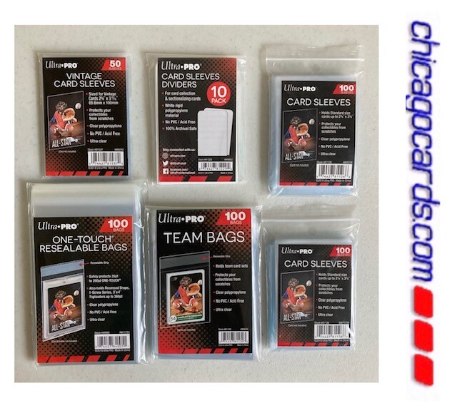 6x Lot Ultra Pro Regular & Vintage Card Sleeves One Touch Team Bag Dividers