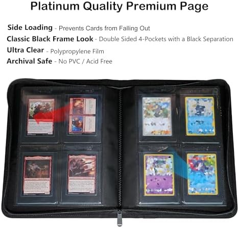 4-Pocket Binder for Semi Rigid Card Holders, Holds 208 Semi Rigid Card Holder, S