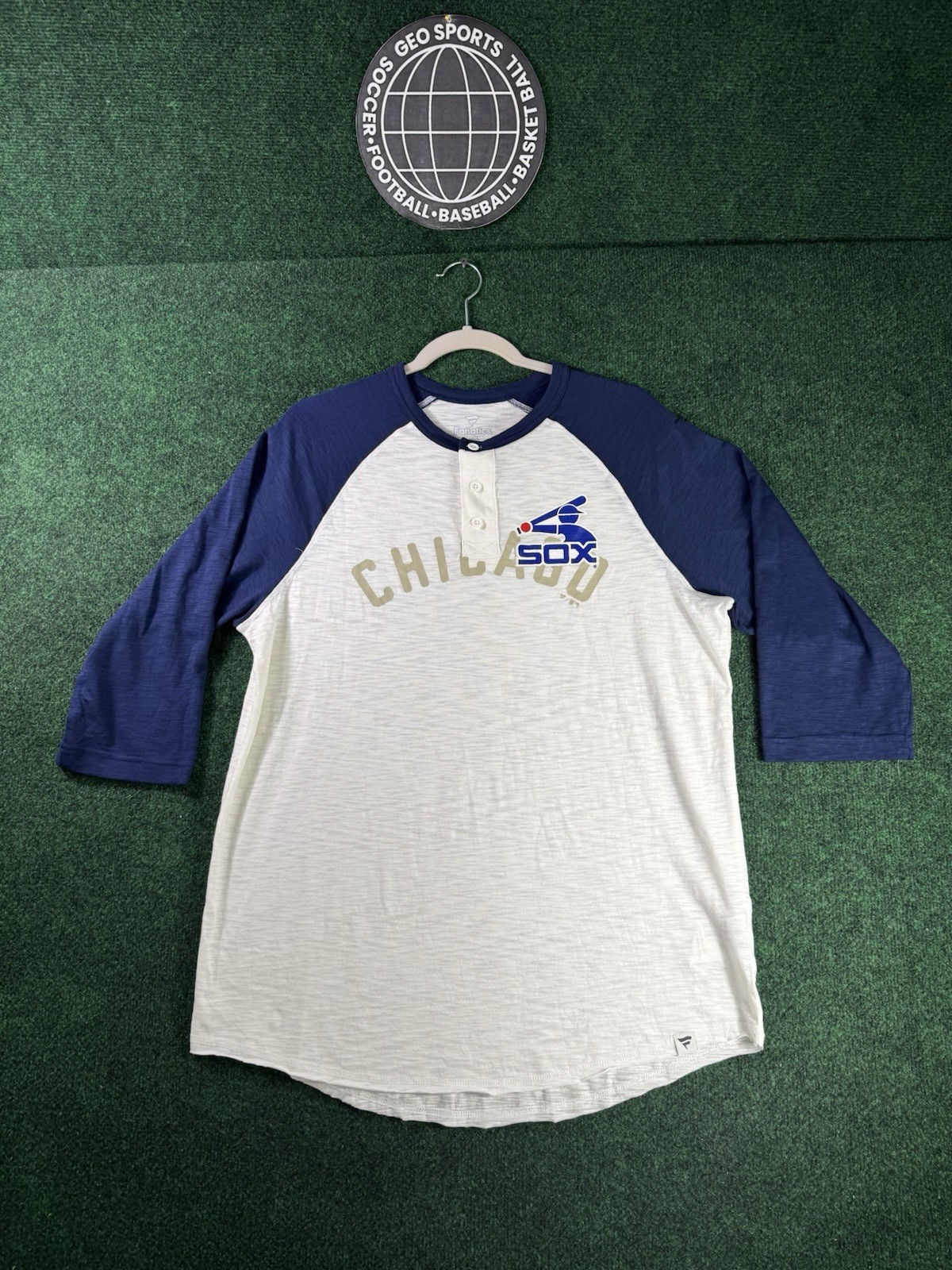 Men’s Chicago White Sox Fanatics Raglan 3/4-Sleeve T-Shirt Sz Large NWOT