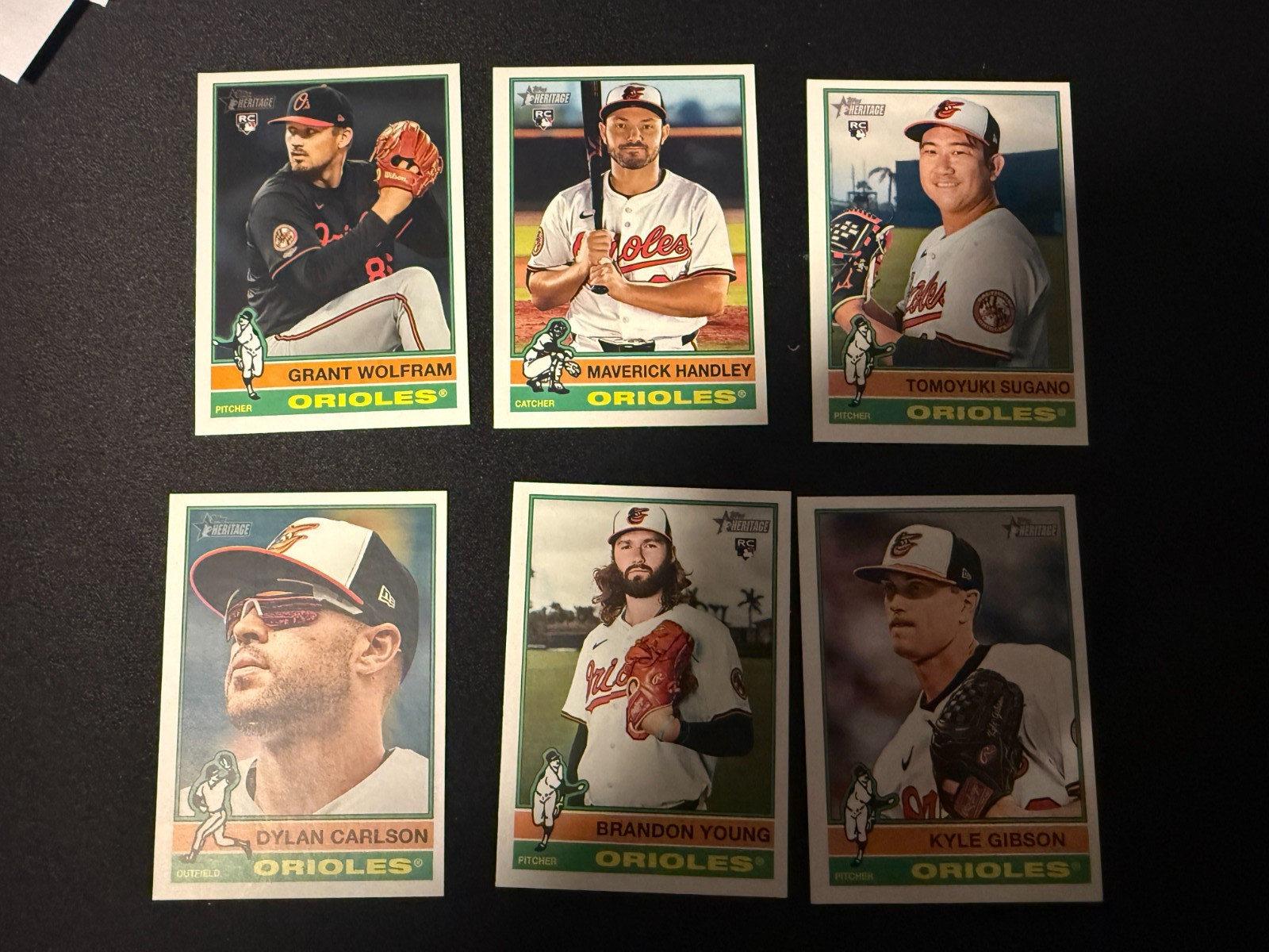 BALTIMORE ORIOLES 2025 HERITAGE High Number Base TEAM Set (6) – Sugano RC