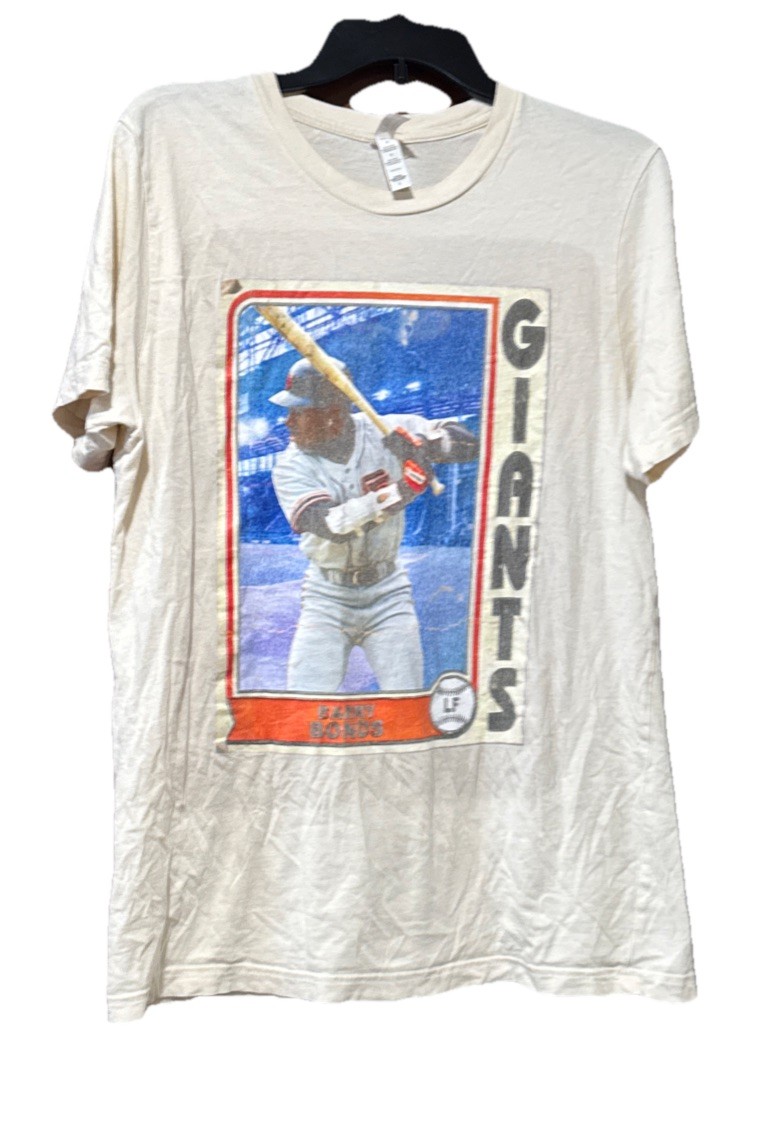 Barry Bonds T Shirt Large Short Sleeve Adult Rustic Look 100% Cotton