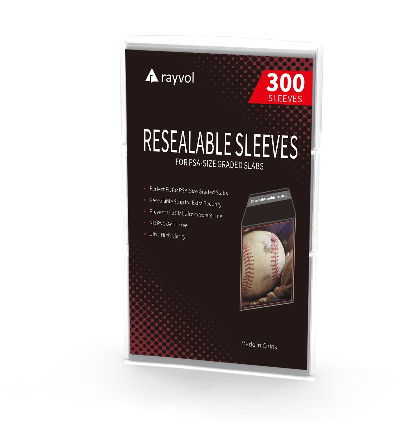 Resealable Graded Card Sleeves for PSA-Sized Slabs, Exact Fit Sleeves Compati…