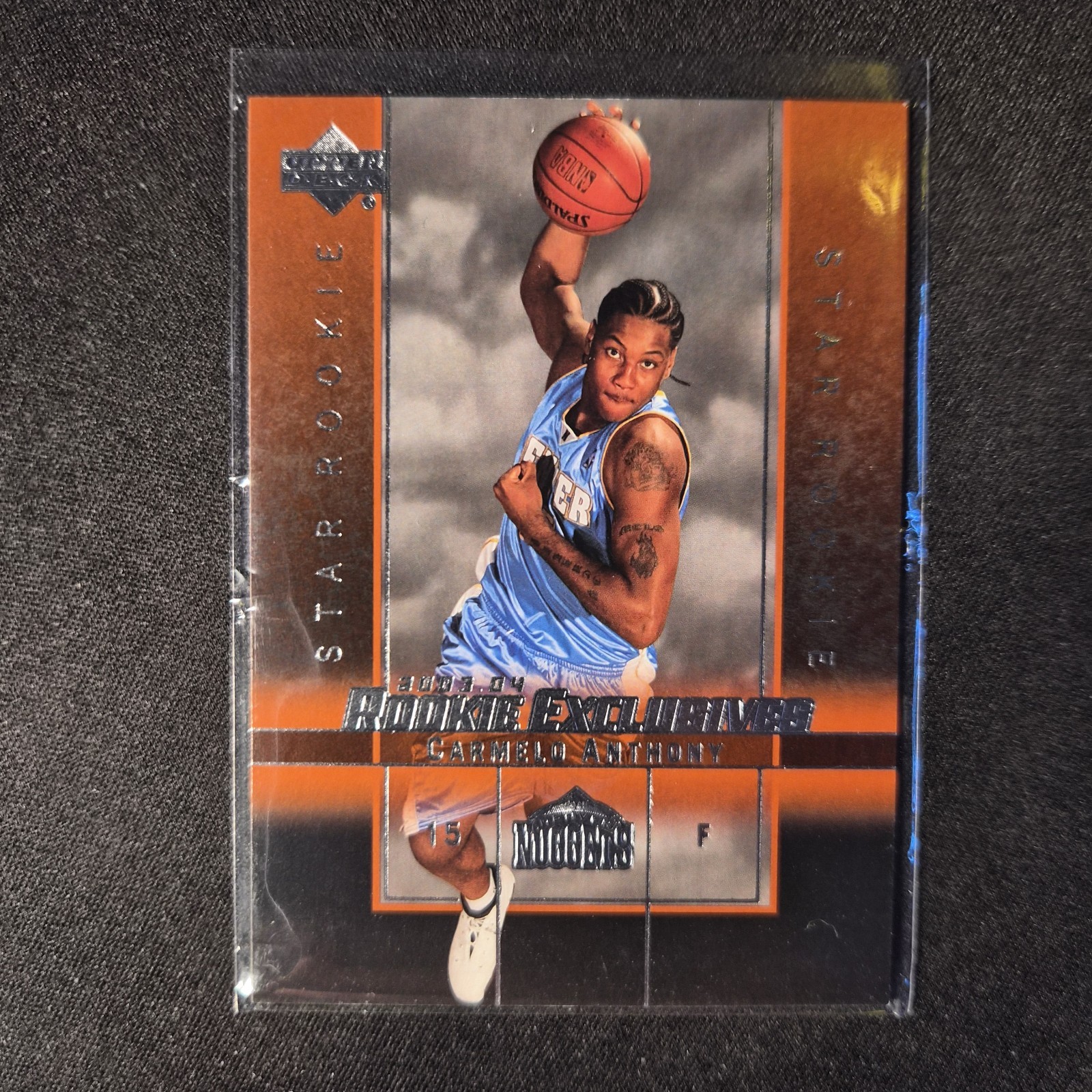 Upper Deck 2003-04 Rookie Exclusives Carmelo Anthony Star Rookie #3 NBA
