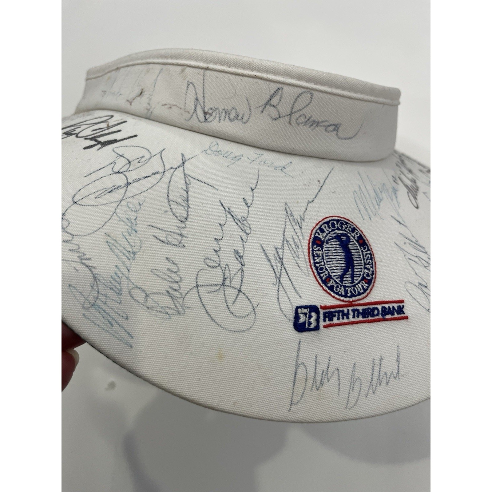 Senior PGA Signed Golf Visor Ray Floyd Chi Chi Rodríguez Doug Ford Tom Wargo