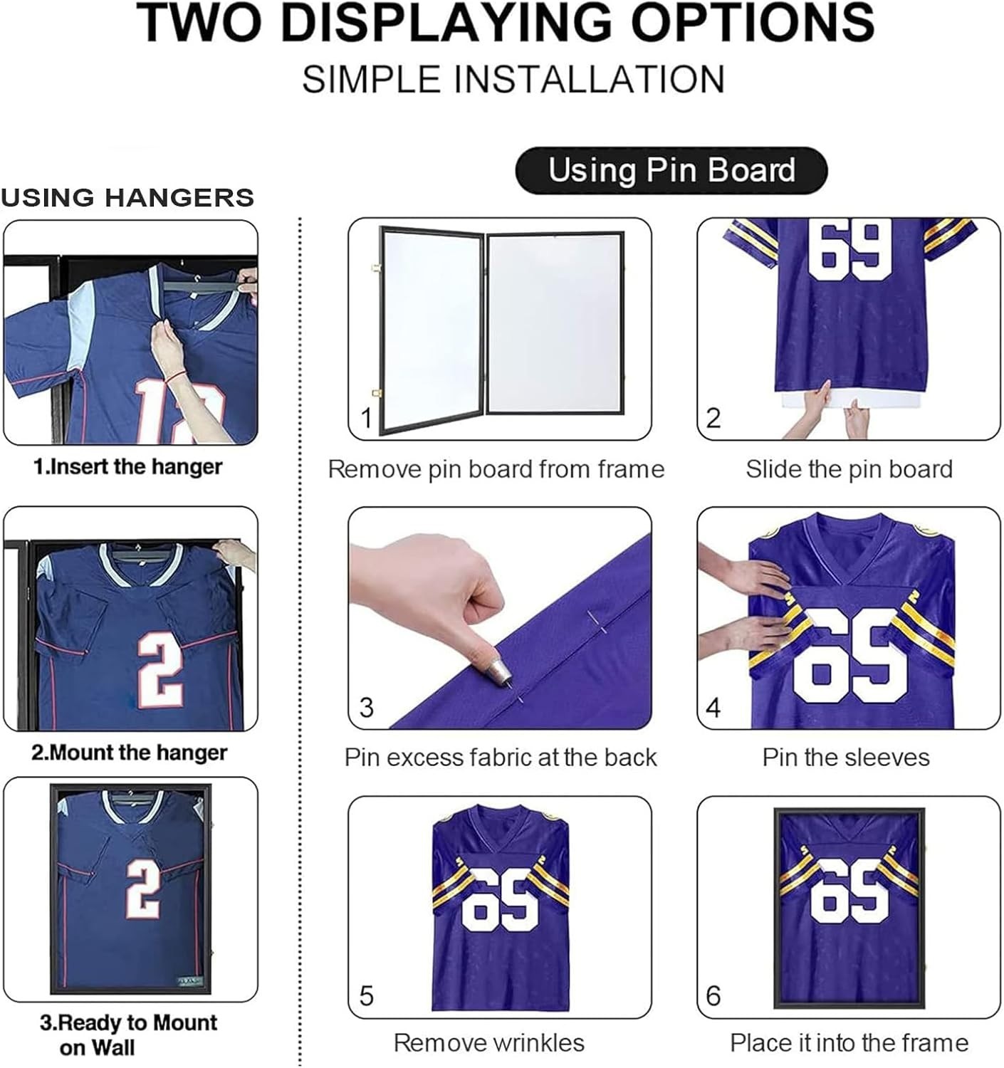 Jersey Frame with UV Protection – Ideal for Baseball, Basketball & More