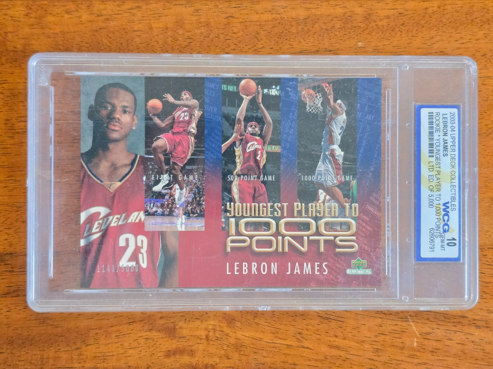 2003-04 U/D LEBRON JAMES ROOKIE (YOUNGEST PLAYER TO 1000 POINTS /5000) WCG 10
