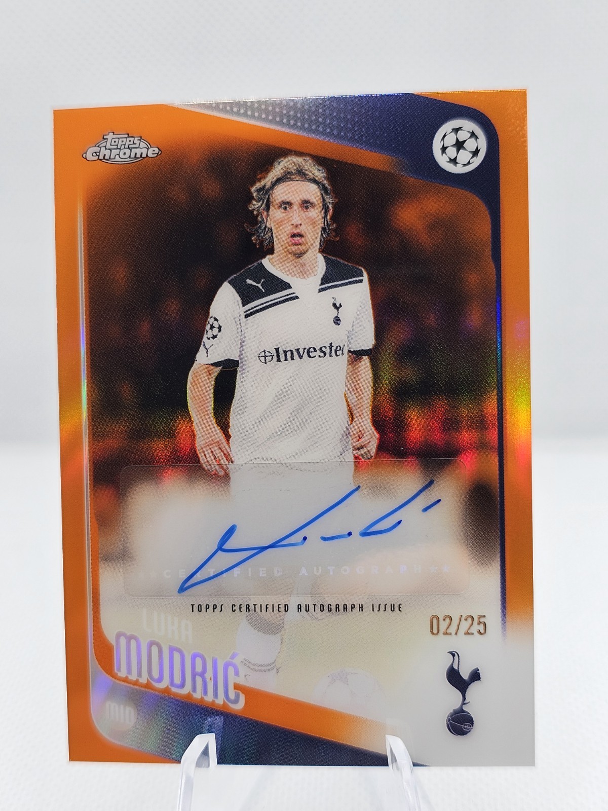 2025-26 Topps Chrome Luka Modric Legends Auto Orange Refractor #CLA-MD 2/25