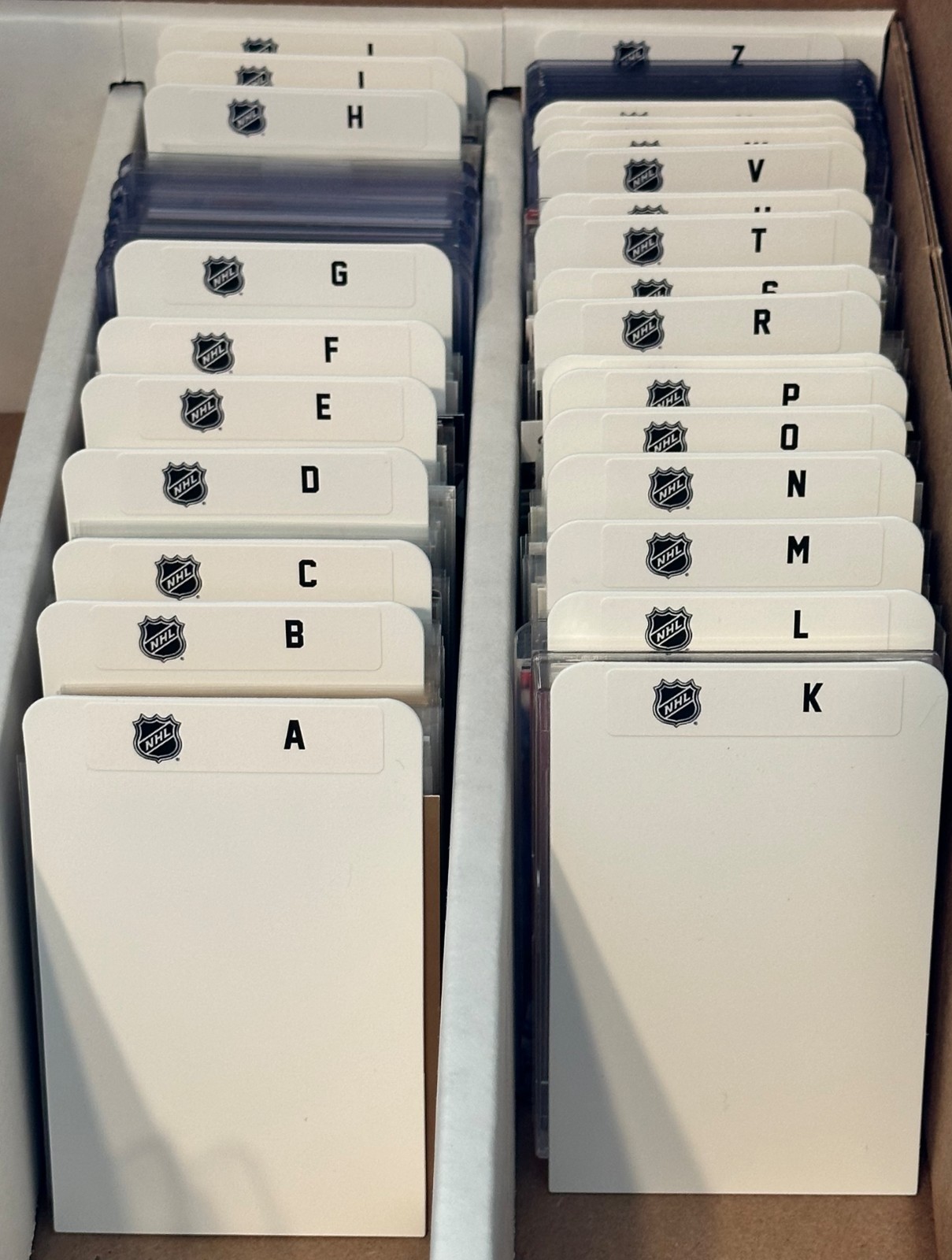 (26) TALL Sports Card Dividers with 26 FREE NHL A-Z Labels Set