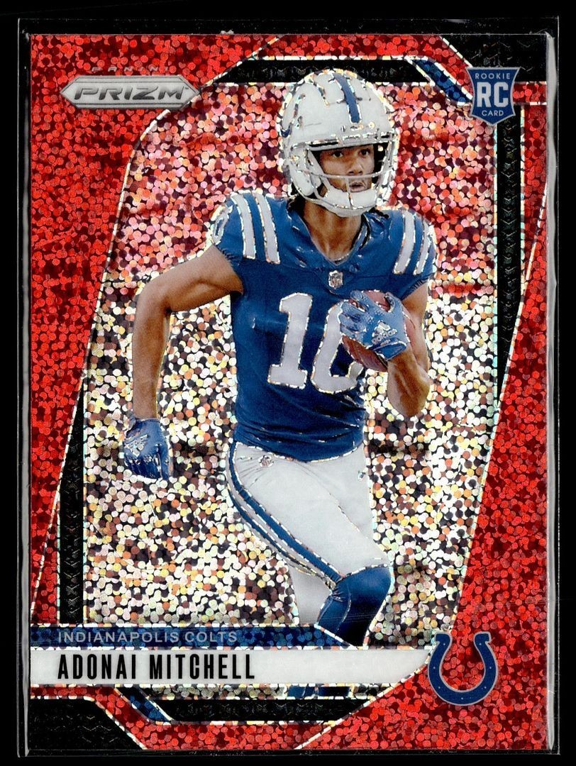 2024 PRIZM RED SPARKLE ROOKIE 303 Adonai Mitchell Indianapolis Colts