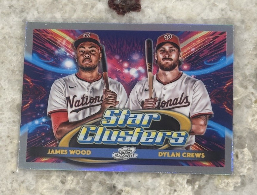 2025 Topps Cosmic Chrome – Star Clusters Dylan Crews, James Wood #DSC-8 (RC) (1)