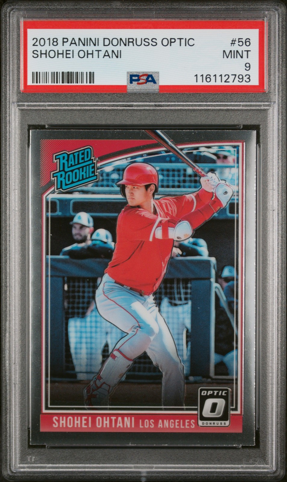 2018 PANINI DONRUSS OPTIC #56 SHOHEI OHTANI PSA 9