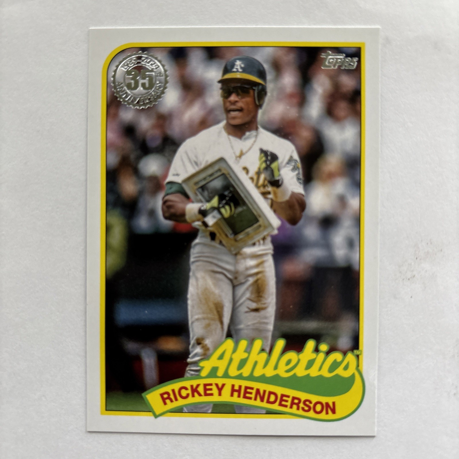 Rickey Henderson Oakland A’s 35th Anniversary Card 89US-41