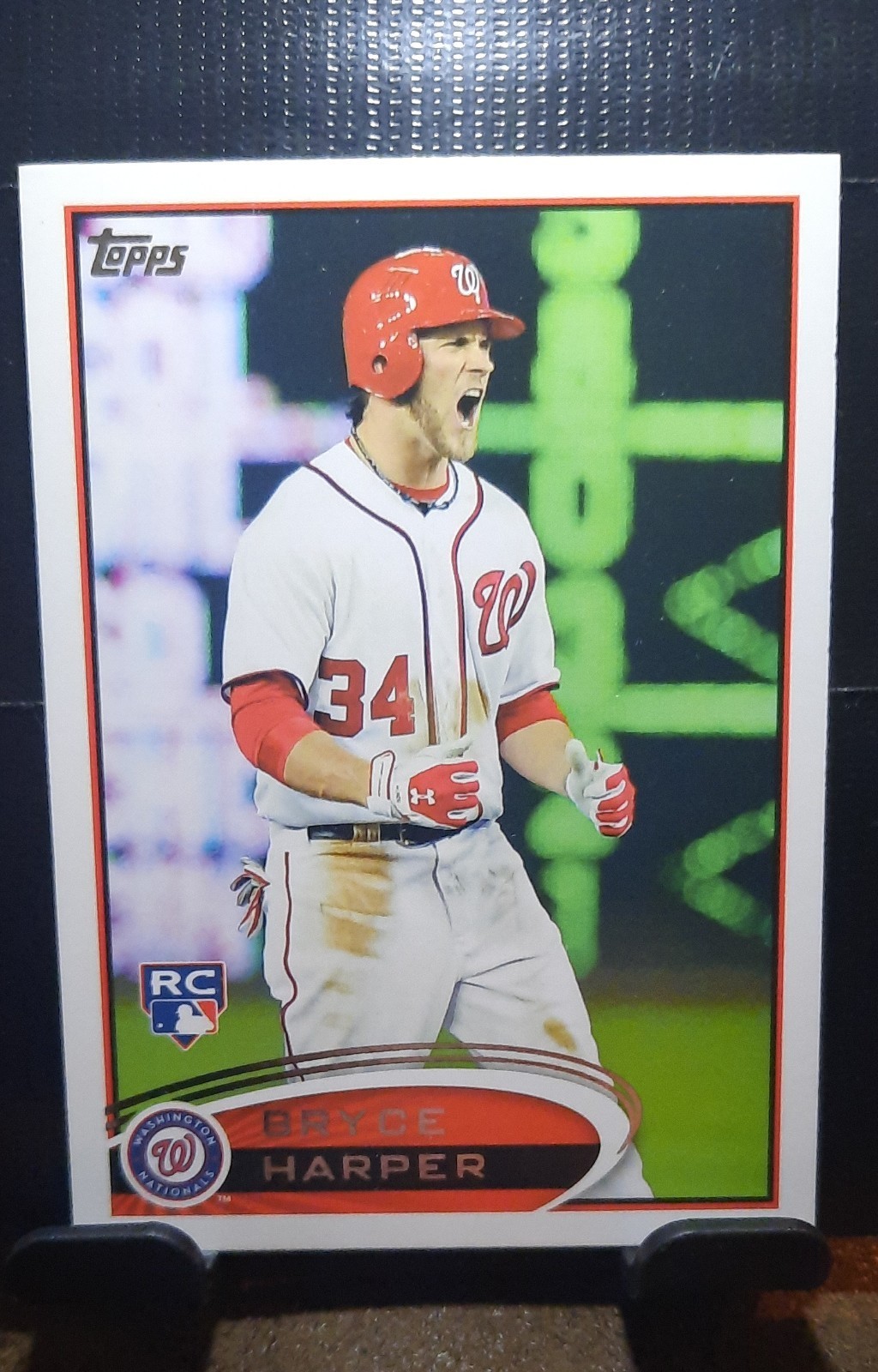 2012 Topps – Image Variation Bryce Harper #661 White Jersey, Excited (RC)
