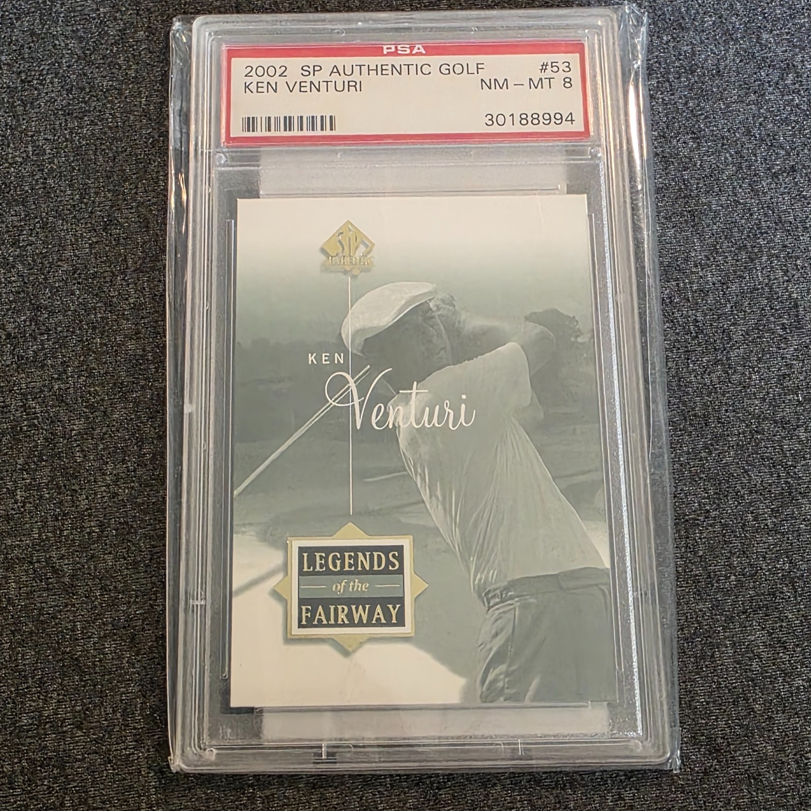 2002 SP Authentic Golf #53 Ken Venturi PSA 8 Legends of the Fairway HOF