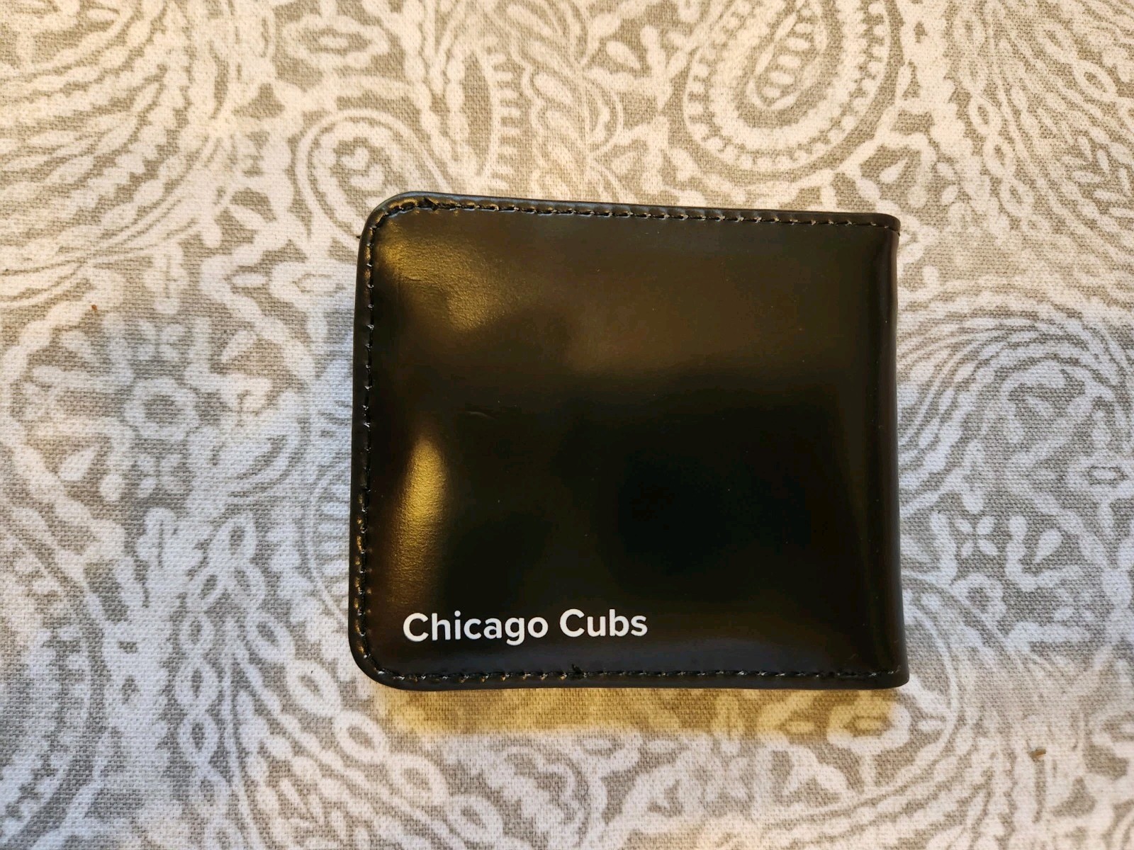 Chicago Cubs MLB Baseball Black Wallet BI-Fold PU Leather Billfold