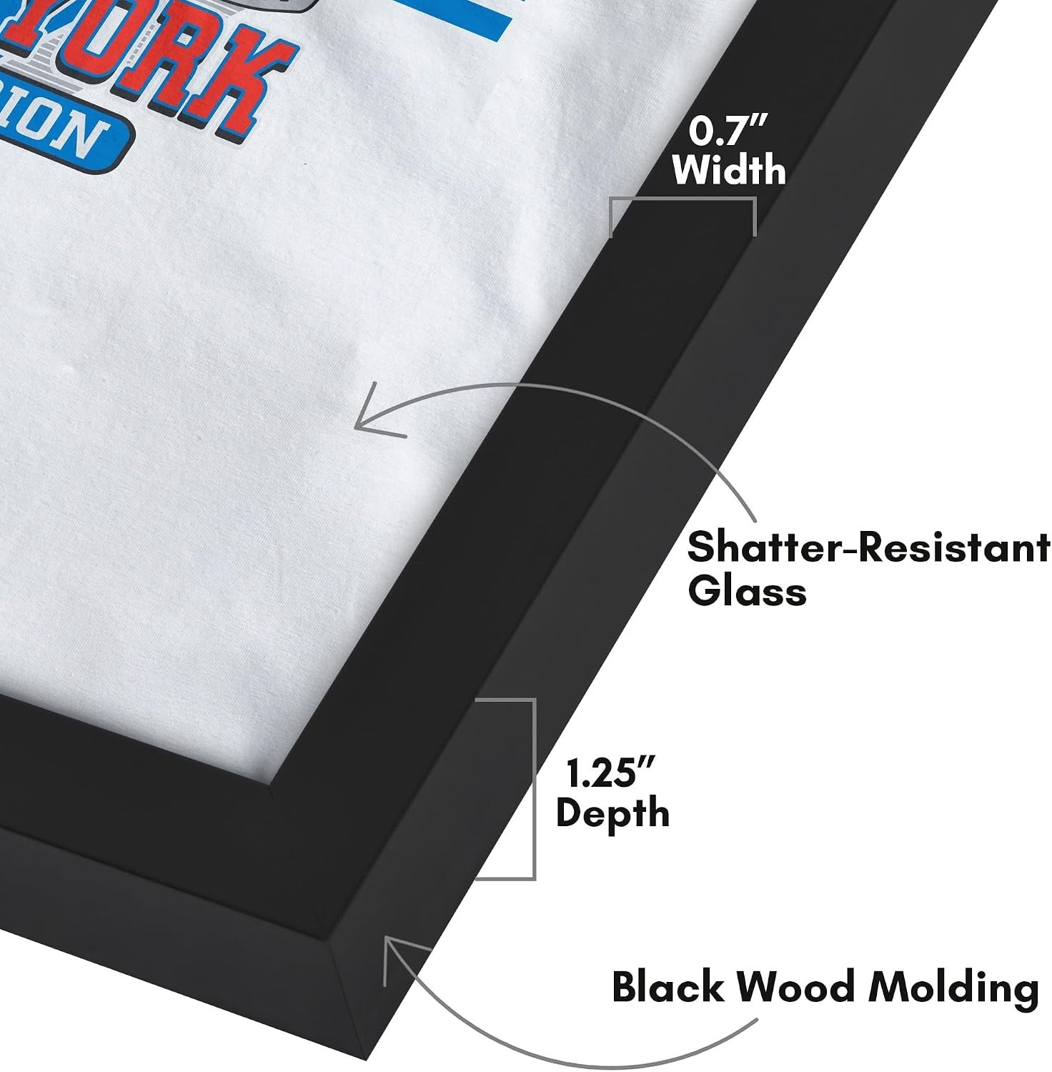 Jersey Frame Display Case for Wall ,Large Lockable T-Shirt Shadow Box with Clear