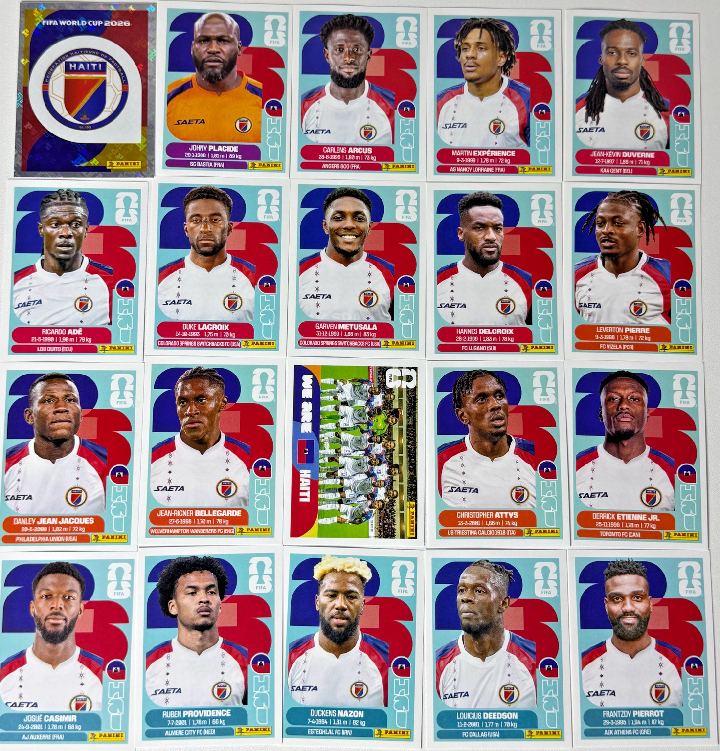 2026 Panini FIFA World Cup Haiti Stickers Pick Your Number HAI2-HAI20