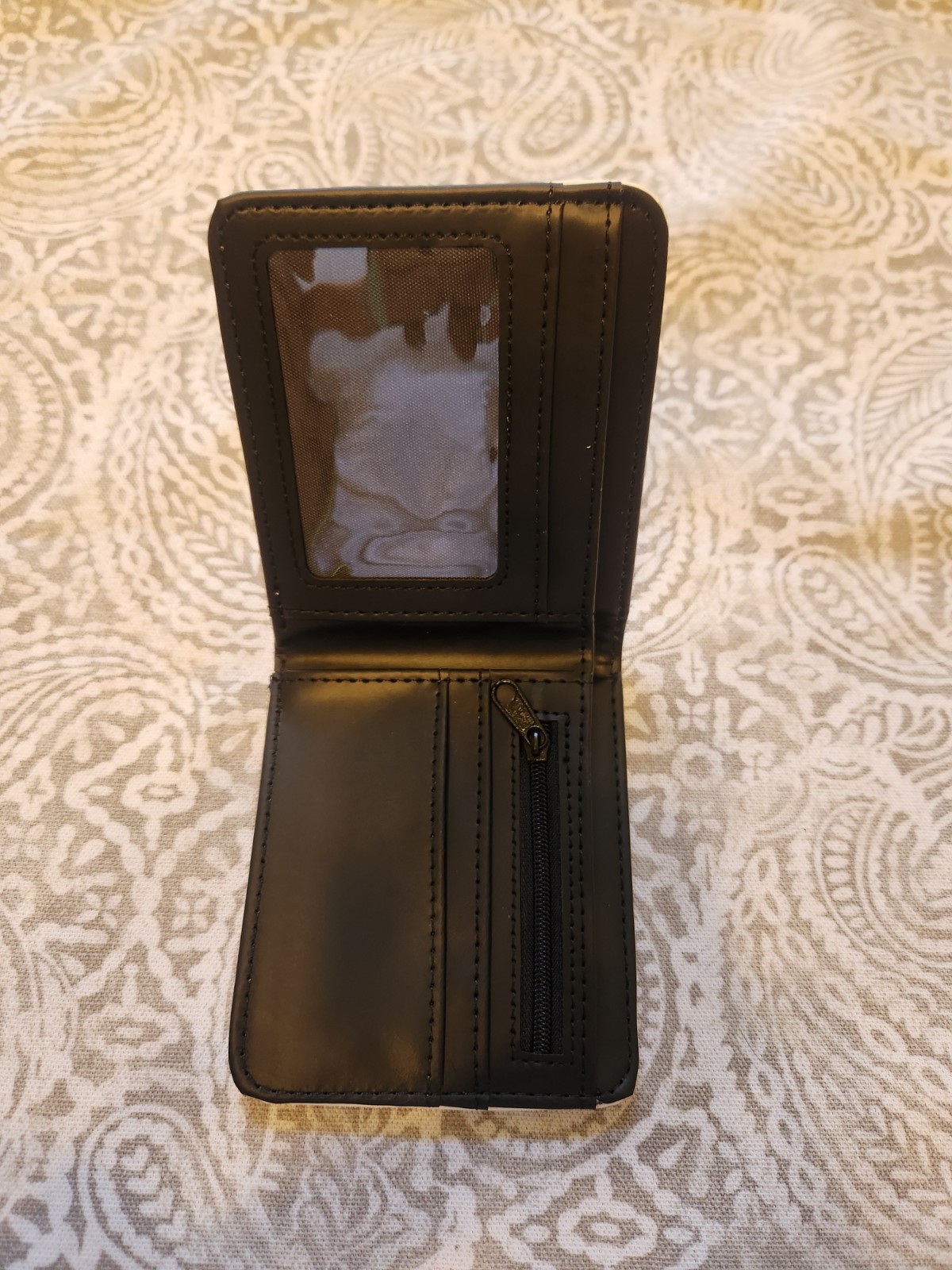 Chicago Cubs MLB Baseball Black Wallet BI-Fold PU Leather Billfold
