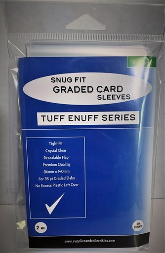 1 Pack Tuff Enuff Snug Fit Resealable Graded Card Sleeves