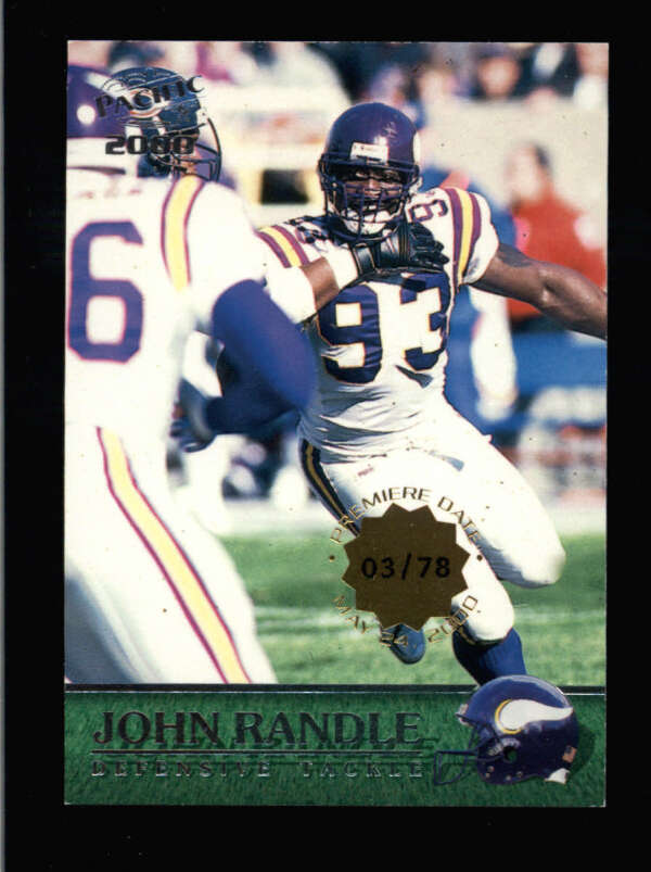 JOHN RANDLE 2000 PACIFIC #210 PREMIER DATE PARALLEL #03/78 BC3568