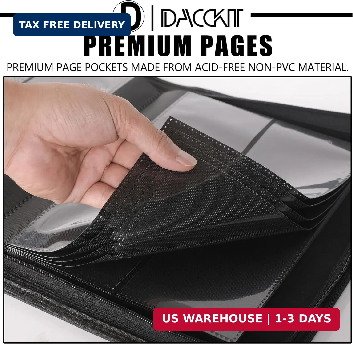 Semi Rigid Card Holder Binder – Fits 240 Cards，Premium 4 Pocket Card Binder Comp
