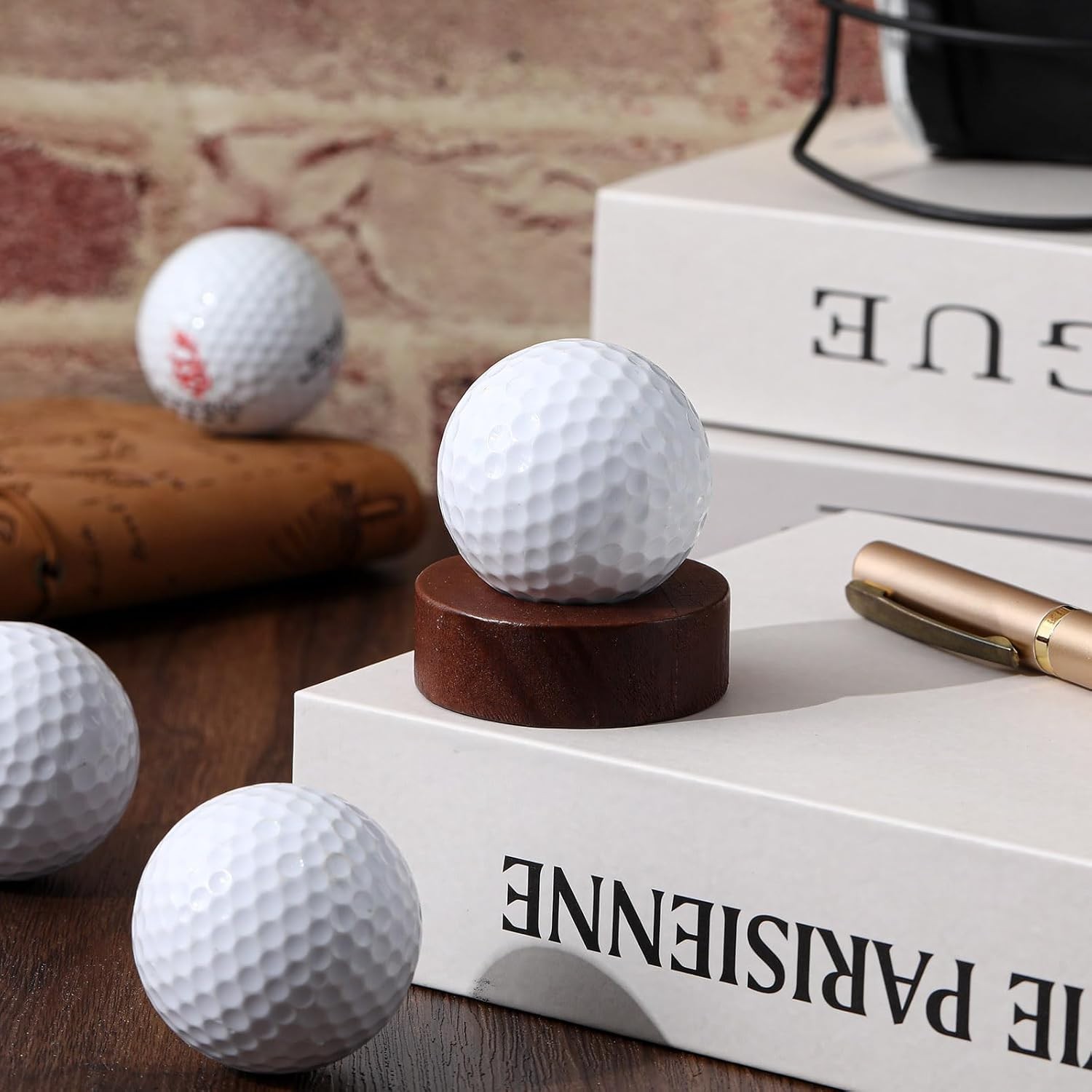 1 Pcs Wooden Golf Ball Display Stand 2 Inches Single Golf Ball Holder Mini Wo…