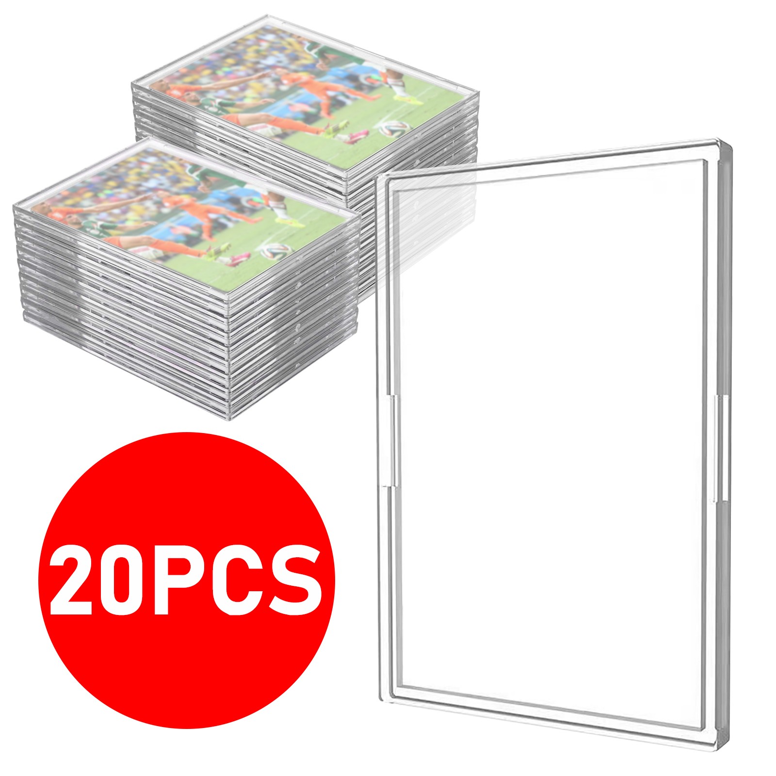 Trading Cards Sleeves UV Protection Hard Acrylic Card Protector Clear Card Brick