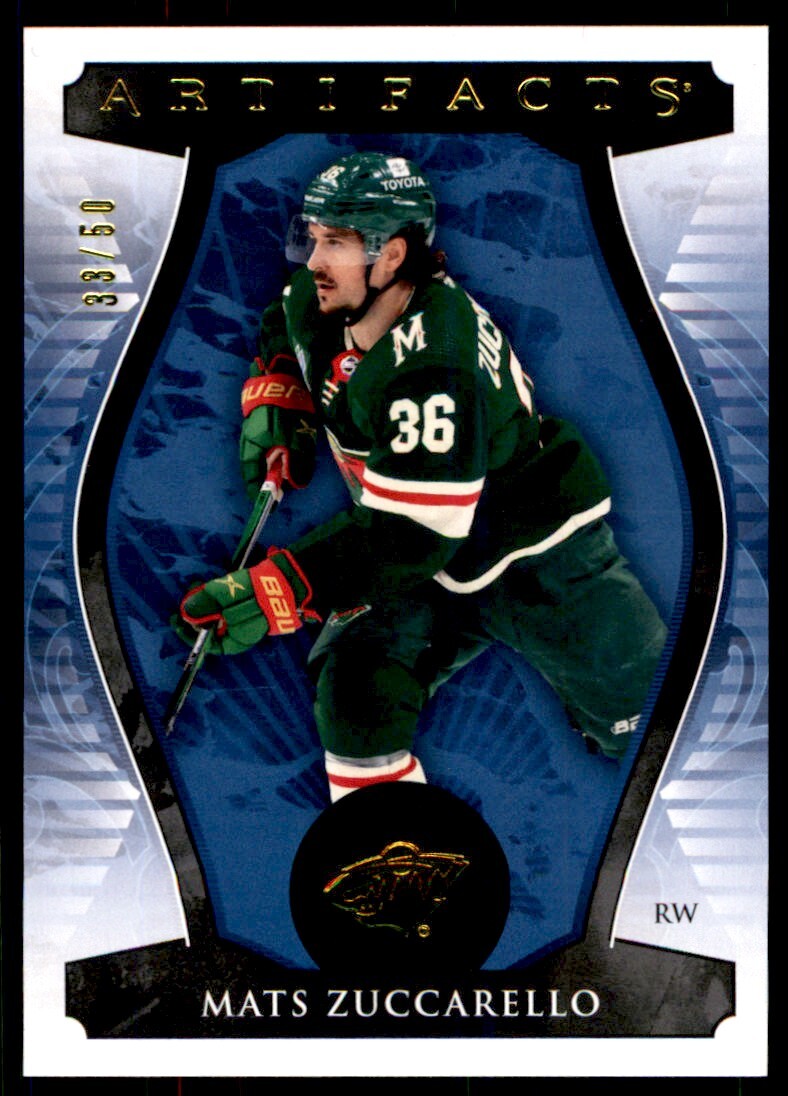 2023-24 ARTIFACTS YELLOW MATS ZUCCARELLO 33/50 MINNESOTA WILD #39