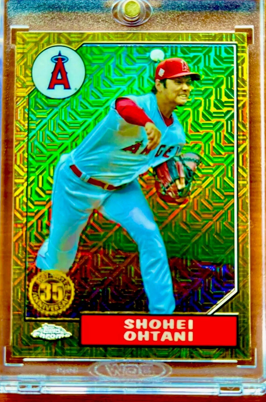 Shohei Ohtani RARE REFRACTOR INVESTMENT CARD SSP TOPPS CHROME ANGELS MVP MINT