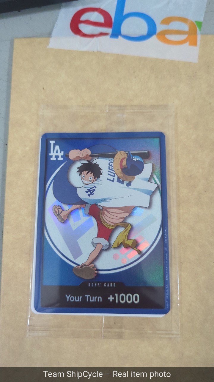2026 ONE PIECE LA DODGERS MONKEY D LUFFY DON CARD PROMO 7226 BLEM G1N