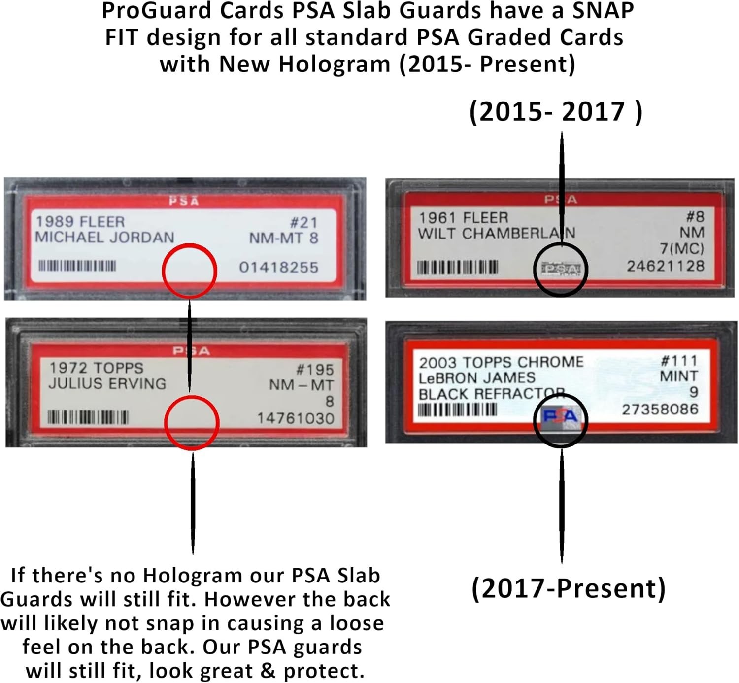 ProGuard Cards PSA Slab Guard for Standard Graded PSA Slabs 10 Colors | Exact…