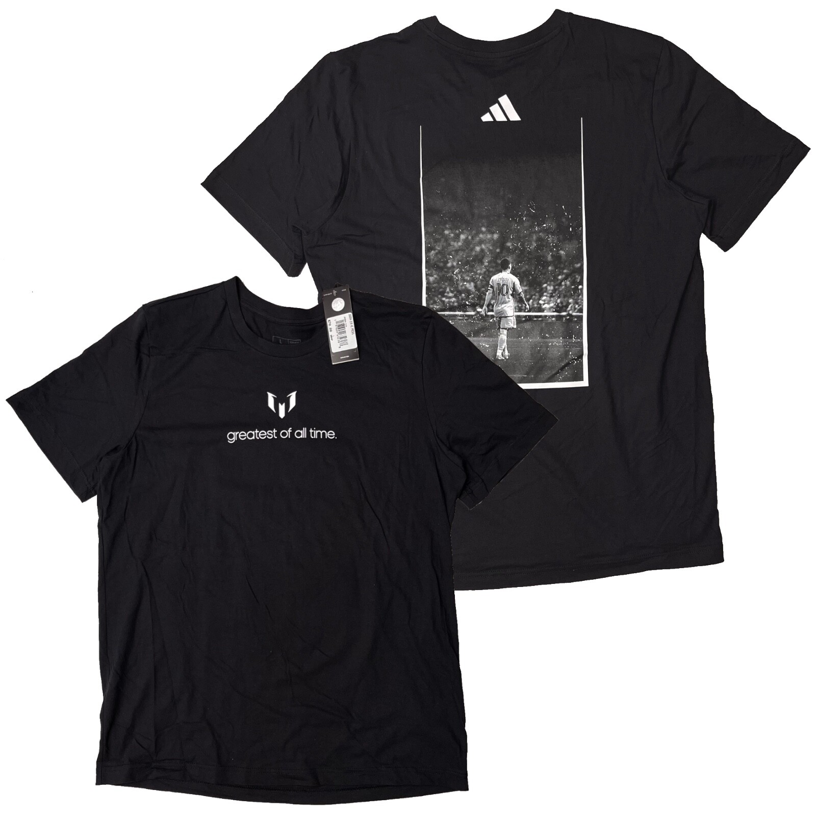 Adidas Messi Inter Miami GOAT Tee/T-Shirt JE6554 Black (Men’s Large) L