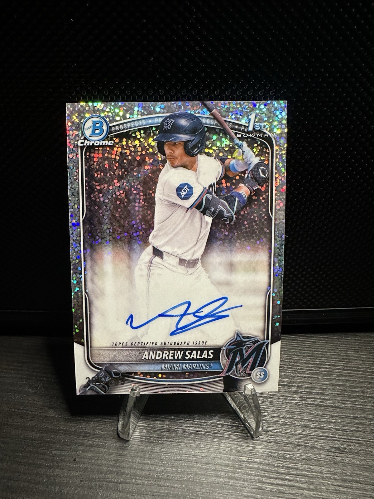 2025 Bowman Chrome – Prospect Autographs Andrew Salas, #CPA-AS Speckle /299