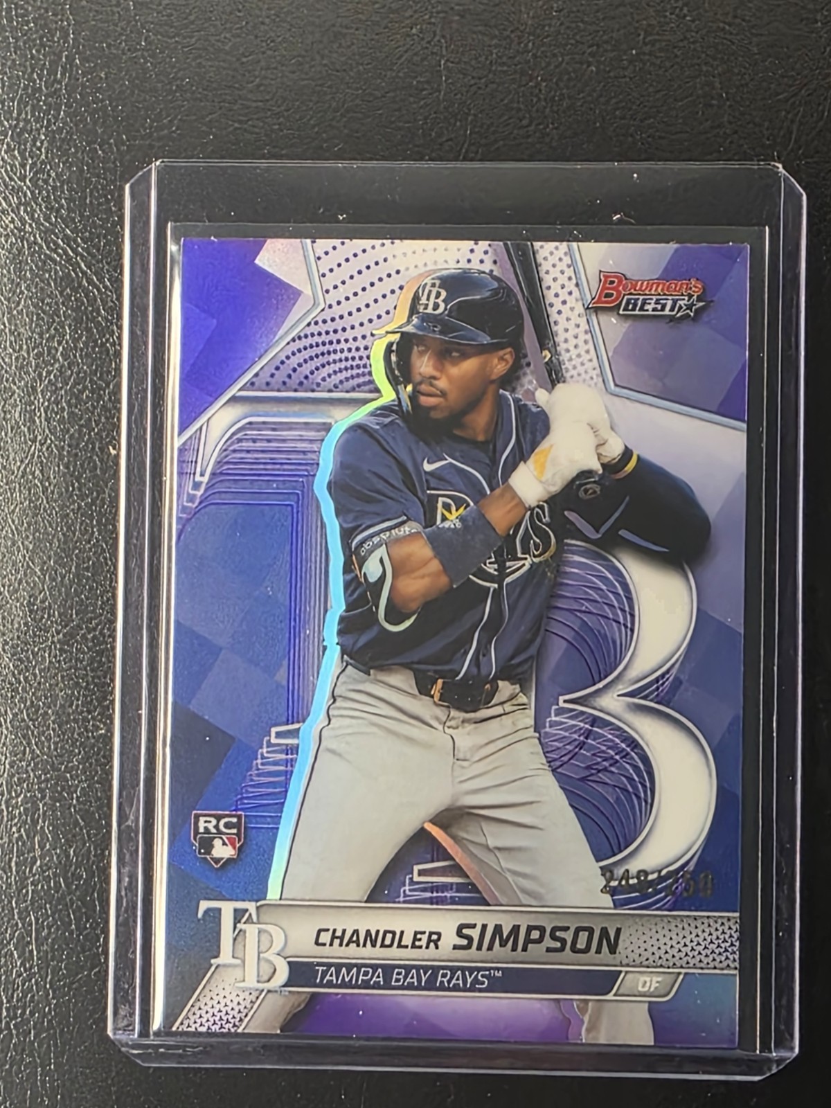 2025 Bowman’s Best – CHANDLER SIMPSON – /250 Purple Refractor Rays RC