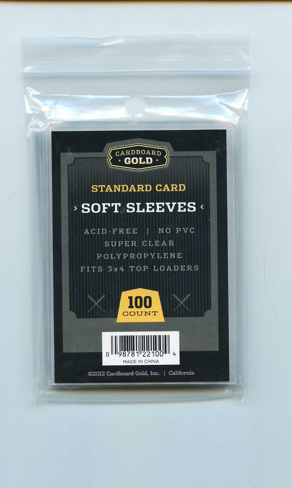Cardboard Gold CBG Standard Soft Clear Penny Sleeves 100 Count Pack