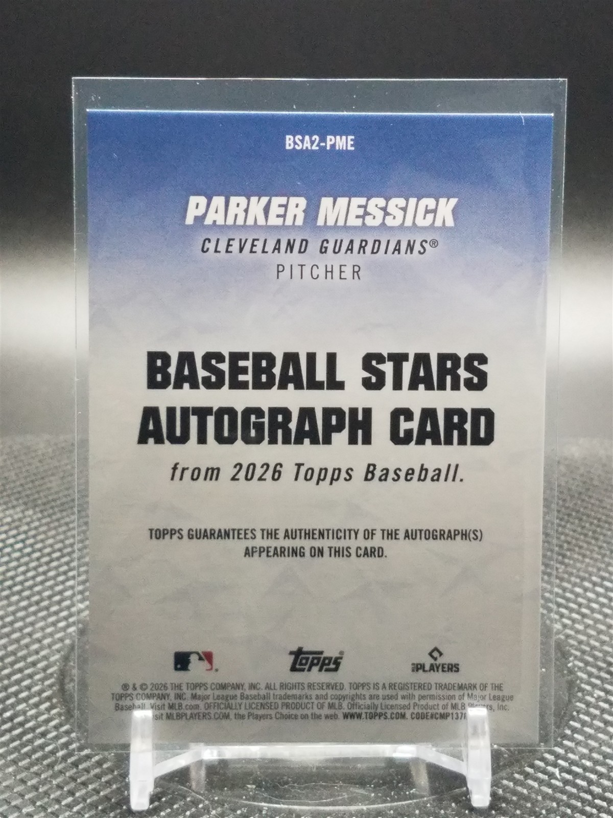 2026 Topps Series 2 Parker Messick AUTO Baseball Stars Guardians