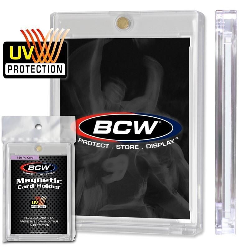 New (1 ct) BCW 180 PT MAGNETIC Trading Card Hold- UV PROTECTED